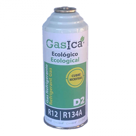 1 Botella Gas Ecologico Gasica D2 226g Sustituto R12, R134A